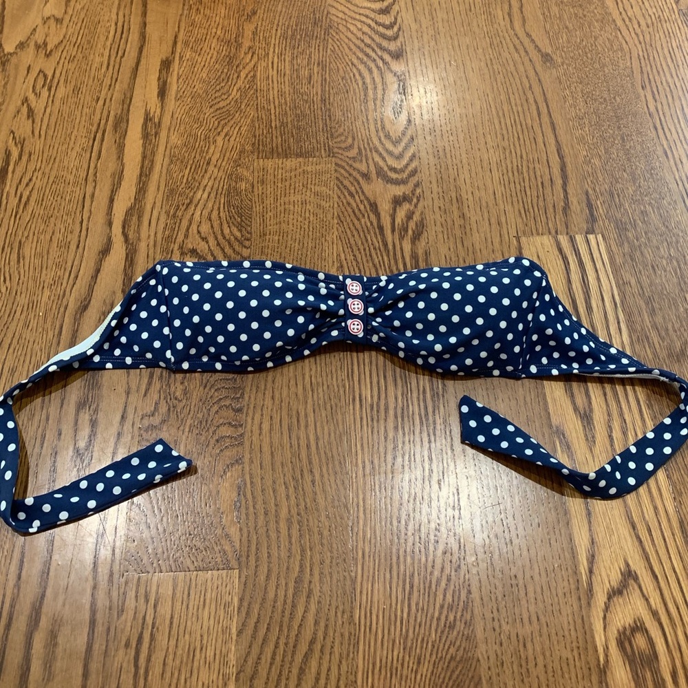 Red White & Blue Strapless Bathing Suit Top